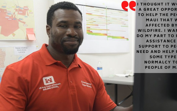Hawaiʻi Wildfires Response Mission USACE Employee Spotlight – Drew Mitchell