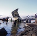 Experts Work to Extract U.S. Navy P-8A Poseidon from Kaneohe Bay