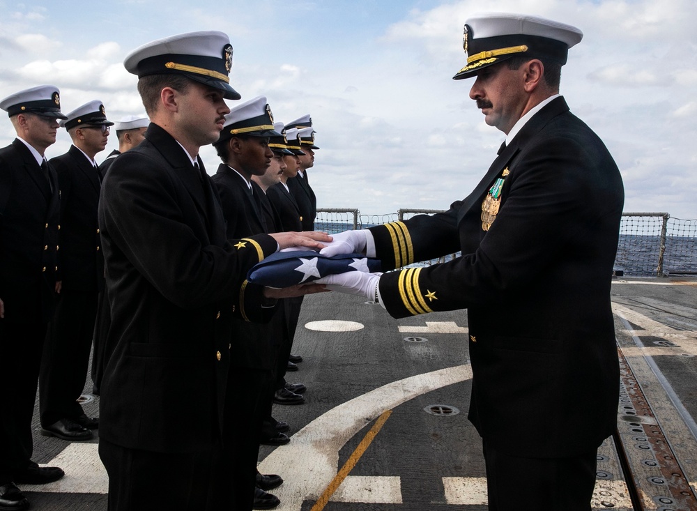 Sterett Conducts Burial-at-Sea