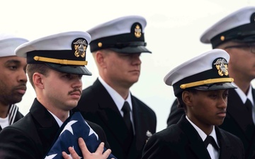 Sterett Honors Sailor’s Grandfather During Burial-at-Sea