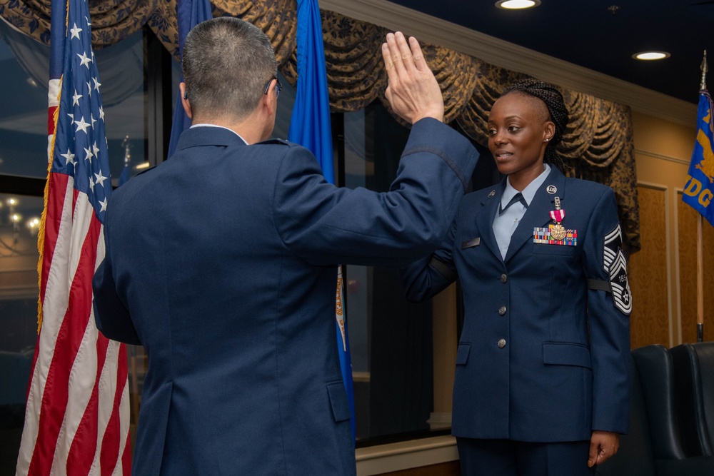 Senior Master Sgt. Latoya White promotes to chief master sergeant