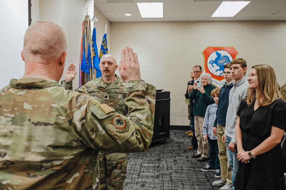 Airman is promoted to lieutenant colonel