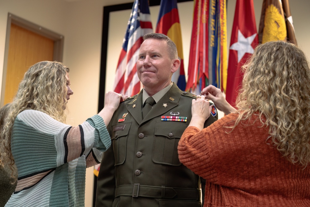 Command Chief Warrant Officer Coppock promotes to Chief Warrant Officer 5