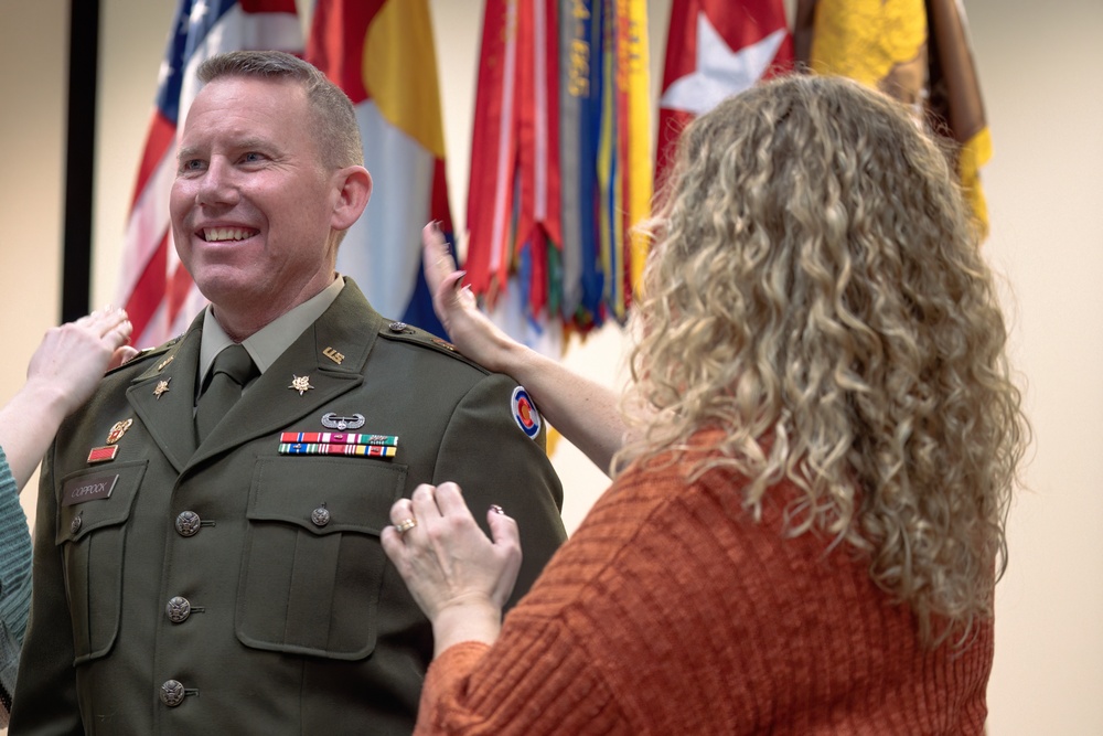 Command Chief Warrant Officer Coppock promotes to Chief Warrant Officer 5