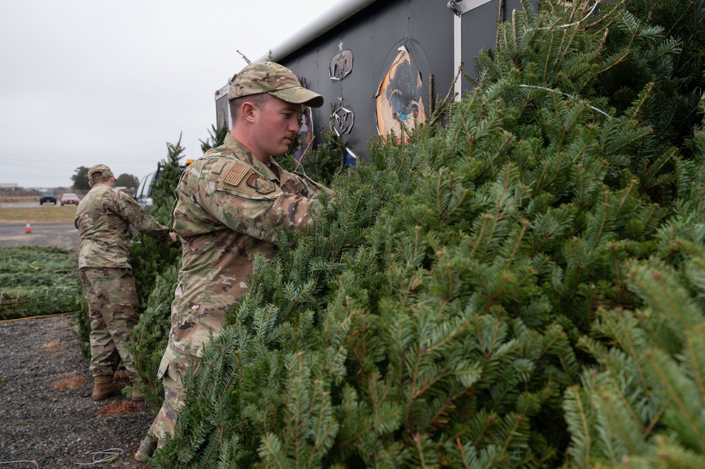 Operation Service donates Christmas trees to 102nd Intelligence Wing members and local veterans