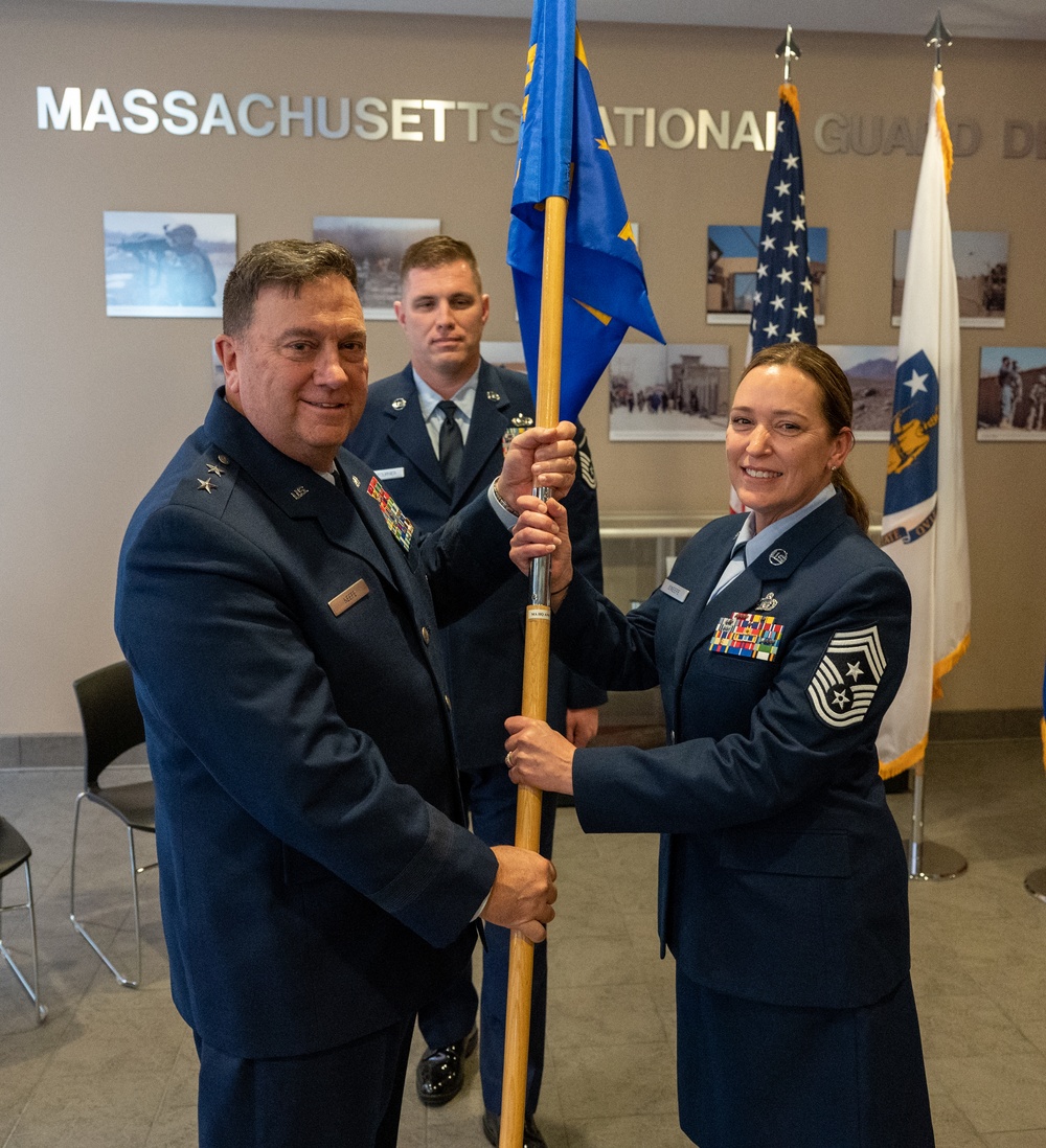 Massachusetts Air National Guard change of command and transfer of responsibility