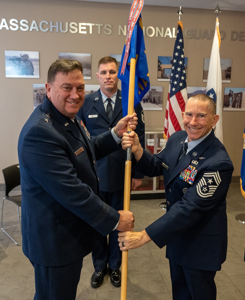 Massachusetts Air National Guard change of command and transfer of responsibility