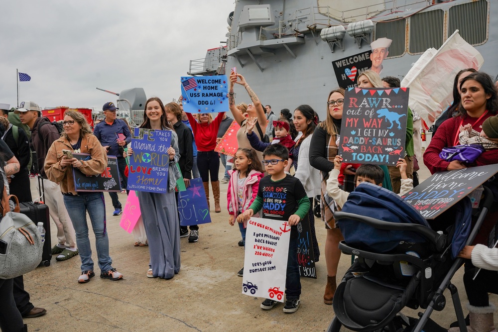 USS Ramage Returns to Homeport Following 6th Fleet Deployment