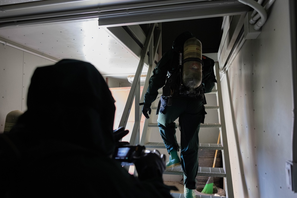 Chemical, Biological, Radiological and Nuclear defense site control training exercise