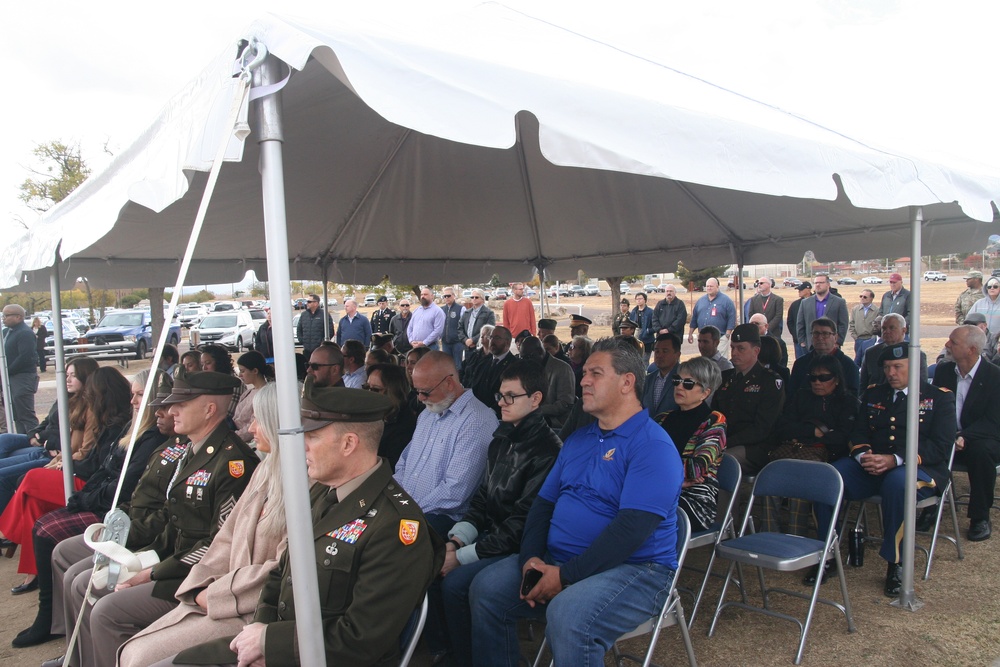 Attendees at rededication ceremony for Chief Warrant Officer 5 Alberto (Big Al) Morrison