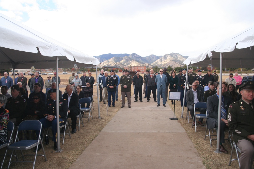 Attendees at rededication ceremony for Chief Warrant Officer 5 Alberto (Big Al) Morrison