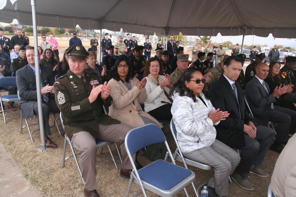 Attendees at rededication ceremony for Chief Warrant Officer 5 Alberto (Big Al) Morrison