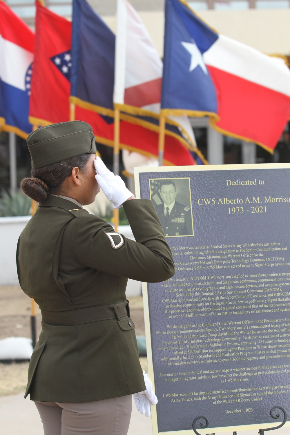 A final salute to Chief Warrant Officer Alberto A. M. Morrison.