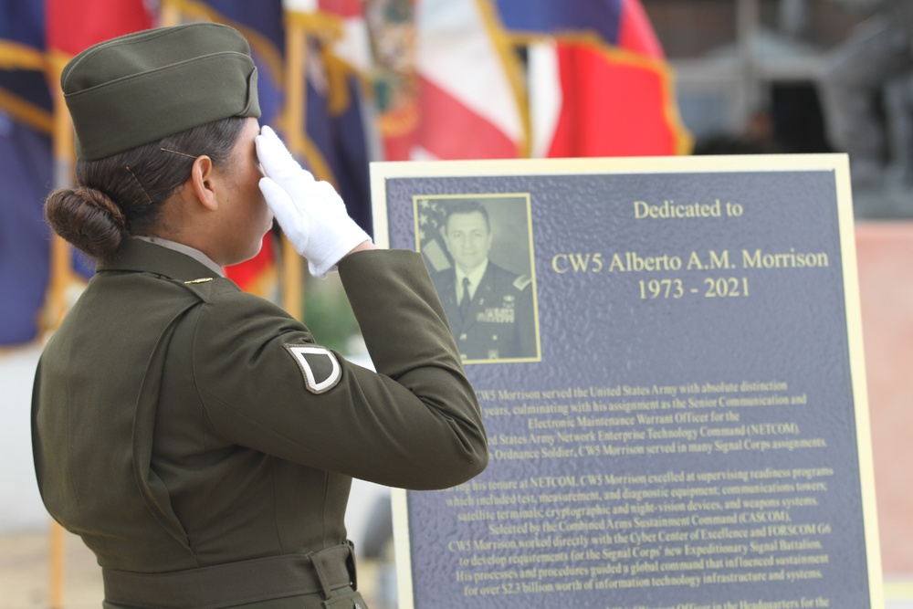 A final salute to Chief Warrant Officer Alberto A. M. Morrison.