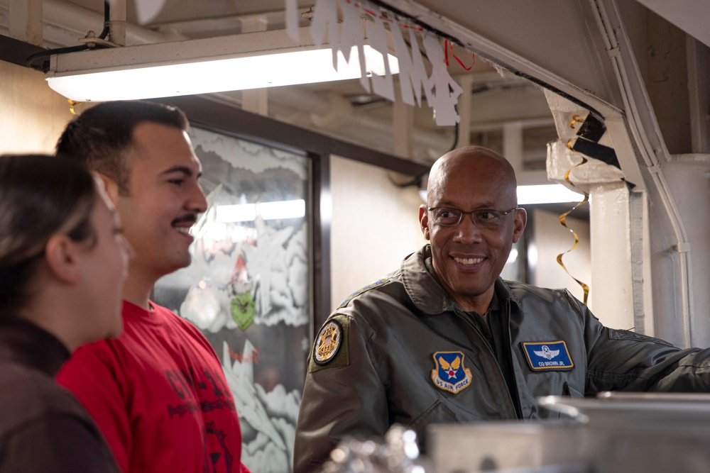 JCS General Charles Brown Visits USS Theodore Roosevelt