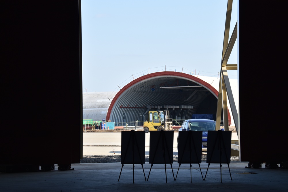 Army engineers construct 18 3rd generation Hard Aircraft Structures on Kunsan Air Base