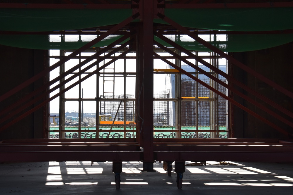 Army engineers construct 18 3rd generation Hard Aircraft Structures on Kunsan Air Base