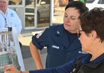 Coast Guard provides harbor updates to US Fire Administration, FEMA and DHS representatives on Western Maui Wildfires Emergency Support Function #10 operations in Lahaina, Hawaii