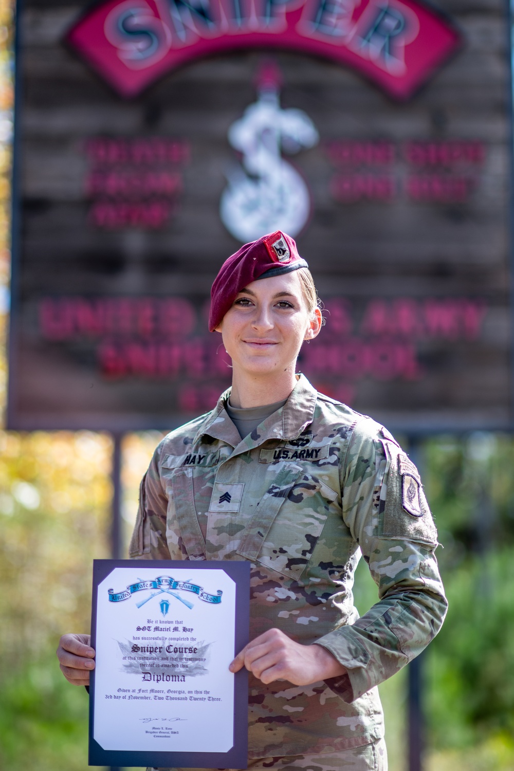 Sky Soldier makes history as first active duty female Army sniper