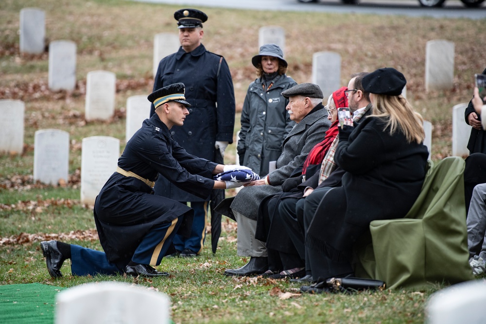 Military Funeral Honors with Funeral Escort are Conducted for U.S. Army Capt. George Terry in Memorial Section H