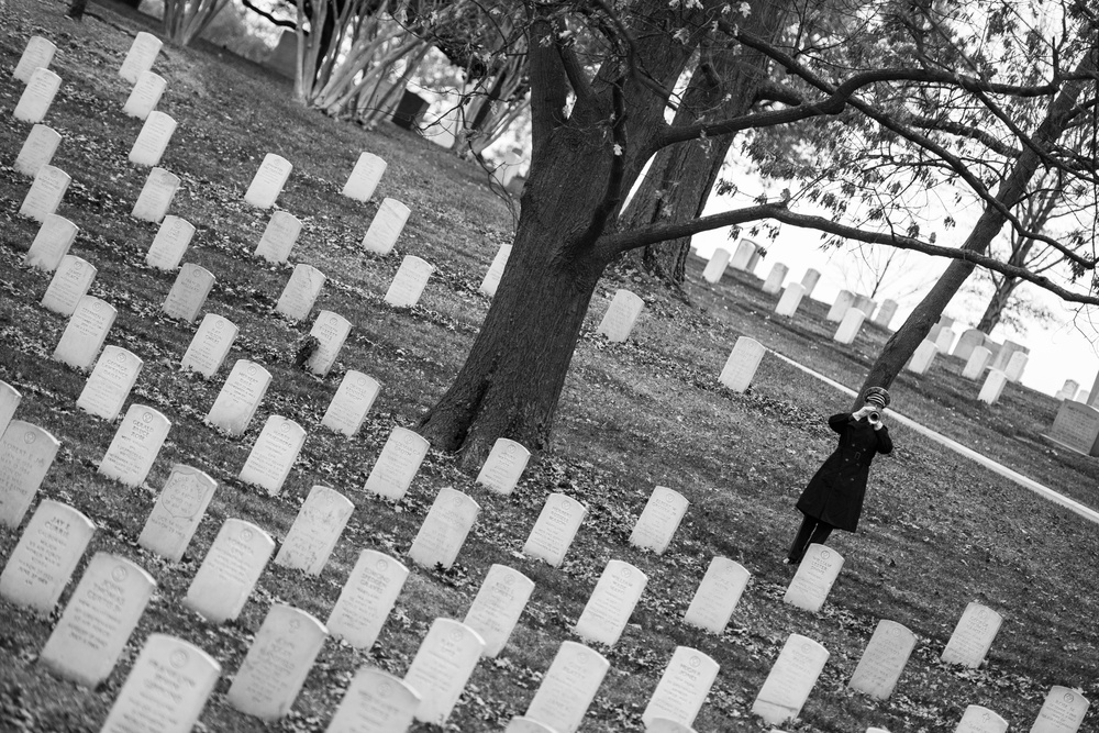 Military Funeral Honors with Funeral Escort are Conducted for U.S. Army Capt. George Terry in Memorial Section H