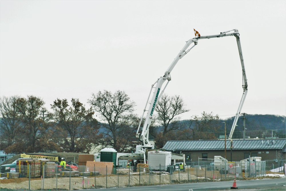 December 2023 construction operations for $28.08 million barracks project at Fort McCoy