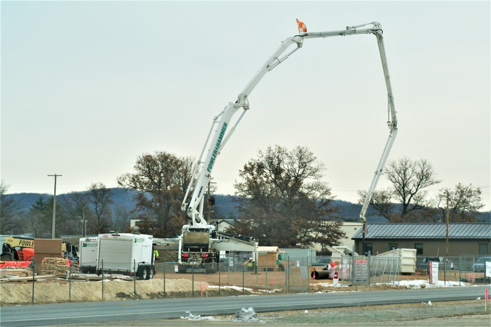 December 2023 construction operations for $28.08 million barracks project at Fort McCoy