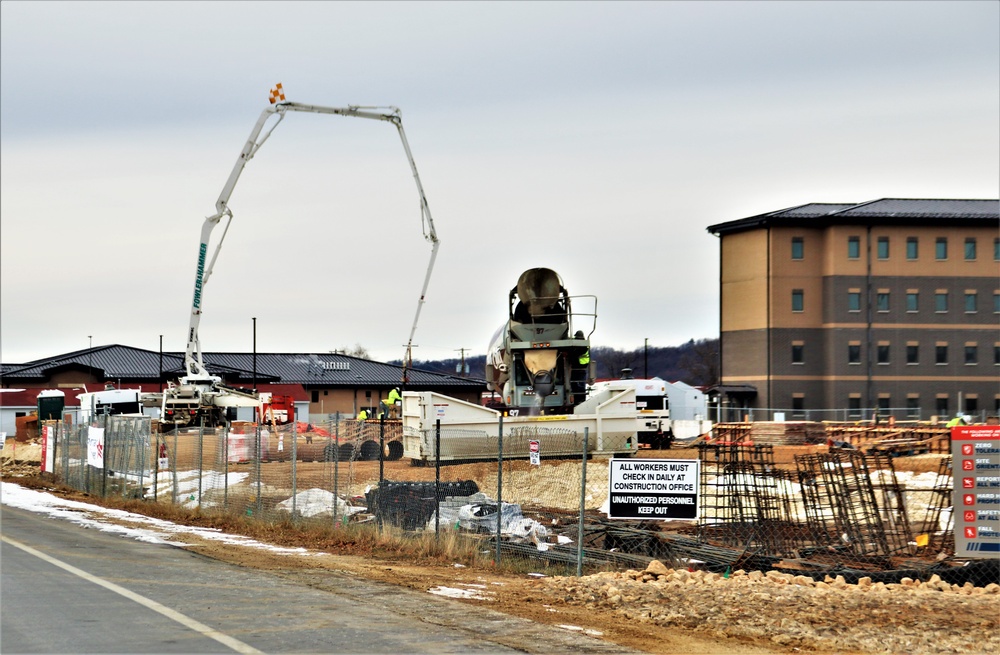 December 2023 construction operations for $28.08 million barracks project at Fort McCoy