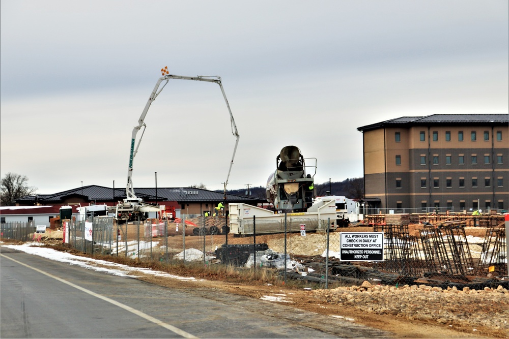 December 2023 construction operations for $28.08 million barracks project at Fort McCoy