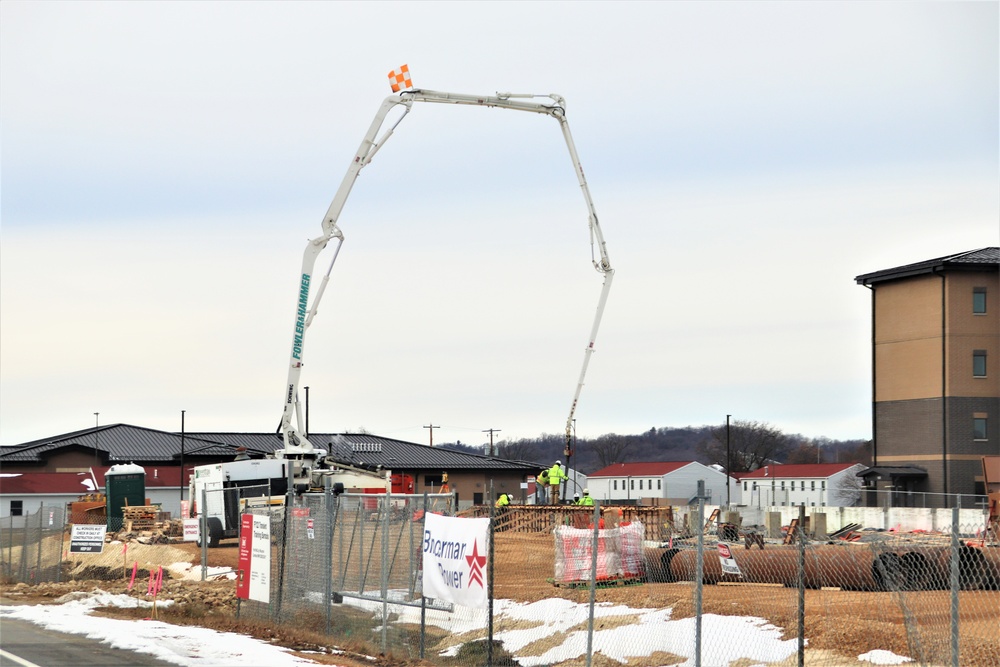 December 2023 construction operations for $28.08 million barracks project at Fort McCoy