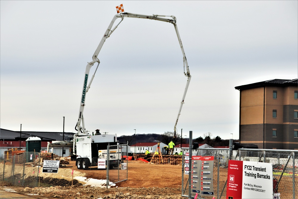 December 2023 construction operations for $28.08 million barracks project at Fort McCoy