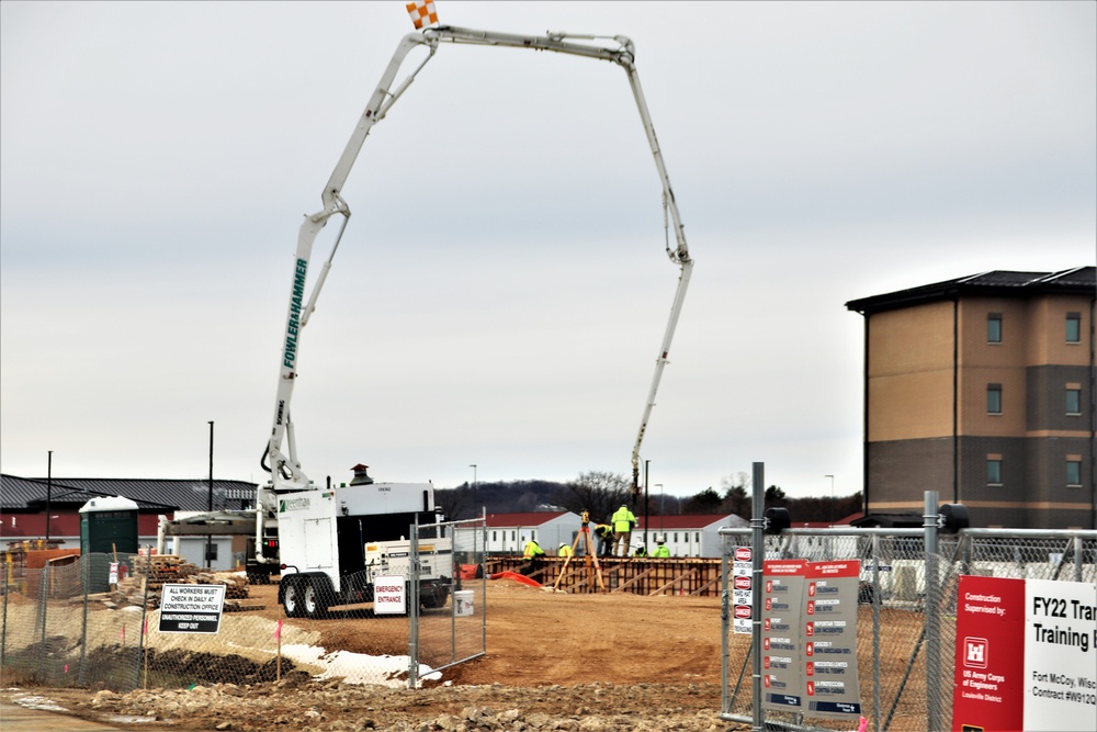 December 2023 construction operations for $28.08 million barracks project at Fort McCoy