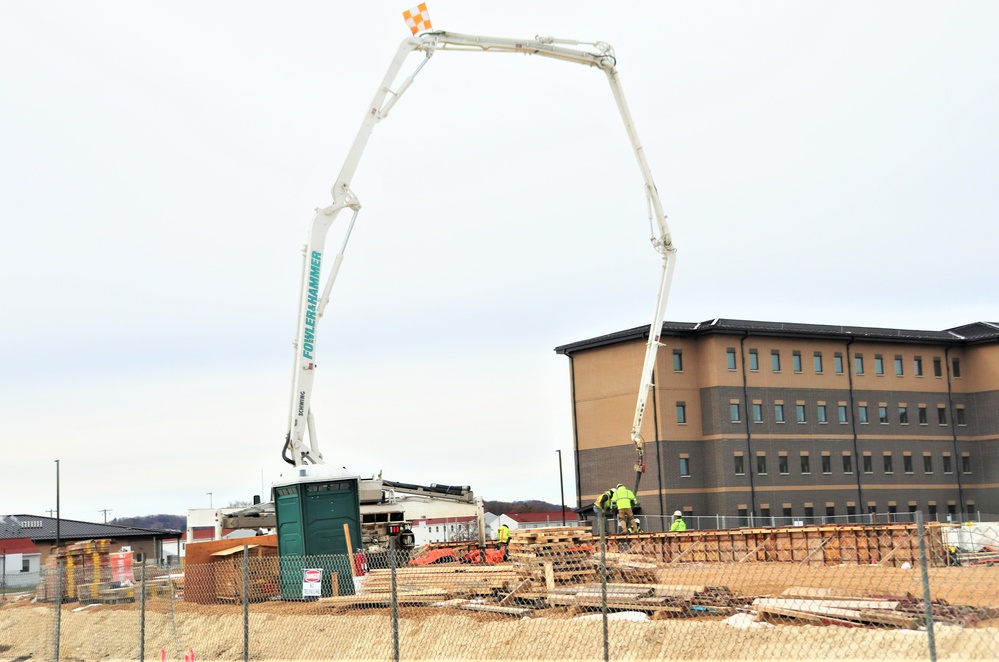 December 2023 construction operations for $28.08 million barracks project at Fort McCoy