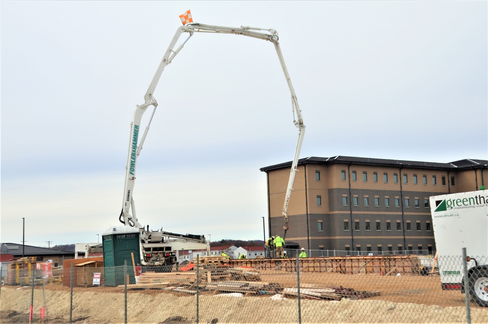 December 2023 construction operations for $28.08 million barracks project at Fort McCoy