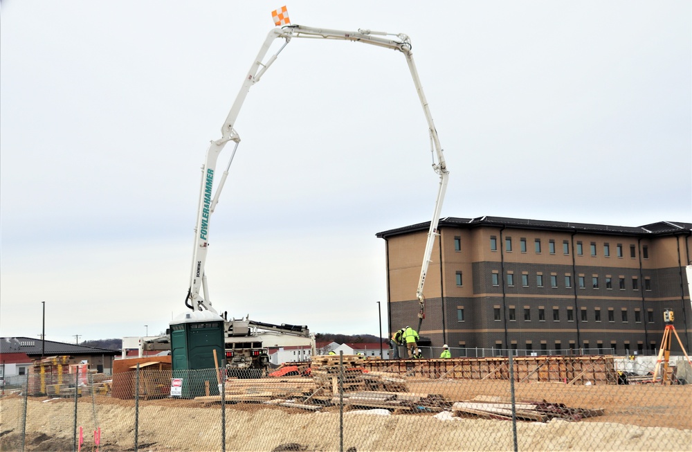 December 2023 construction operations for $28.08 million barracks project at Fort McCoy