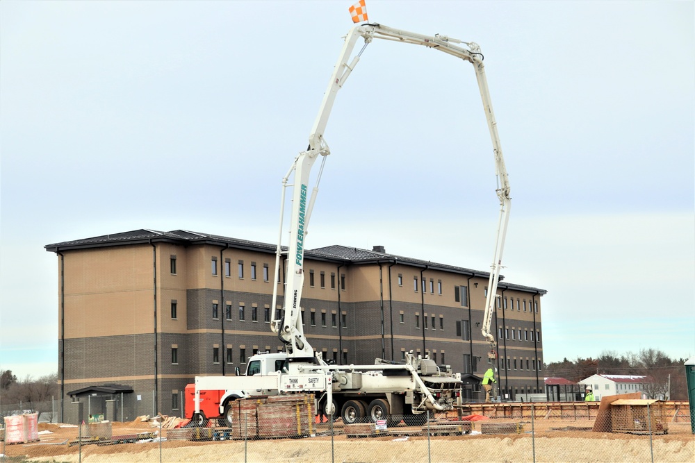 December 2023 construction operations for $28.08 million barracks project at Fort McCoy