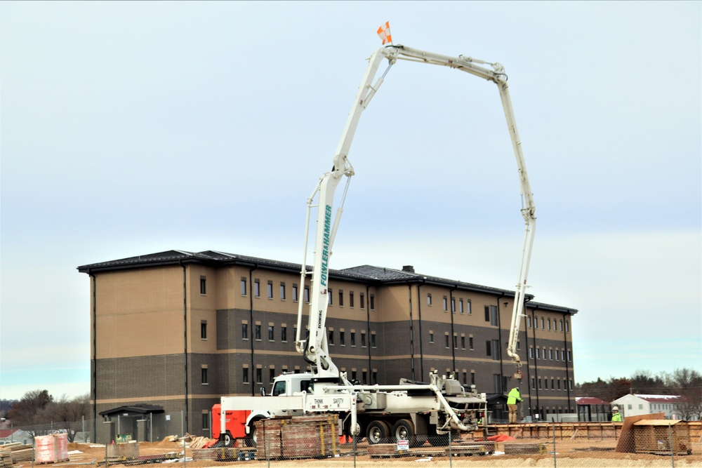 December 2023 construction operations for $28.08 million barracks project at Fort McCoy