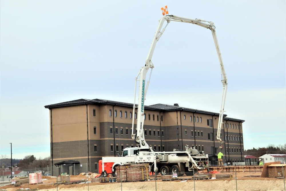 December 2023 construction operations for $28.08 million barracks project at Fort McCoy