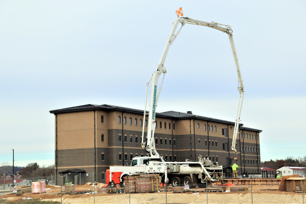 December 2023 construction operations for $28.08 million barracks project at Fort McCoy