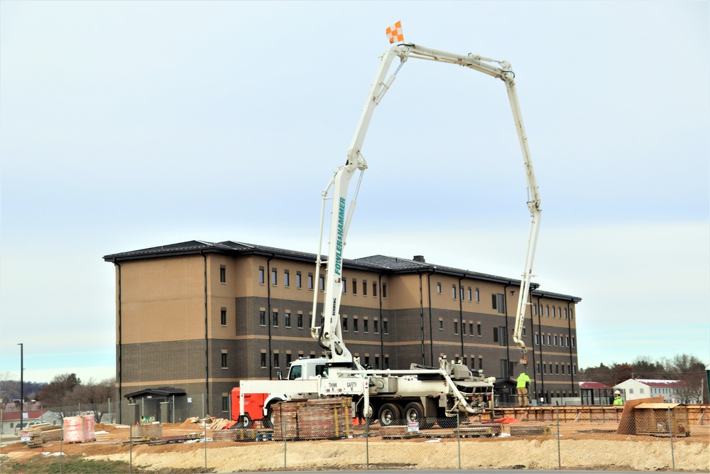 December 2023 construction operations for $28.08 million barracks project at Fort McCoy