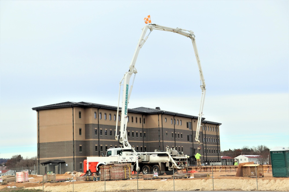 December 2023 construction operations for $28.08 million barracks project at Fort McCoy