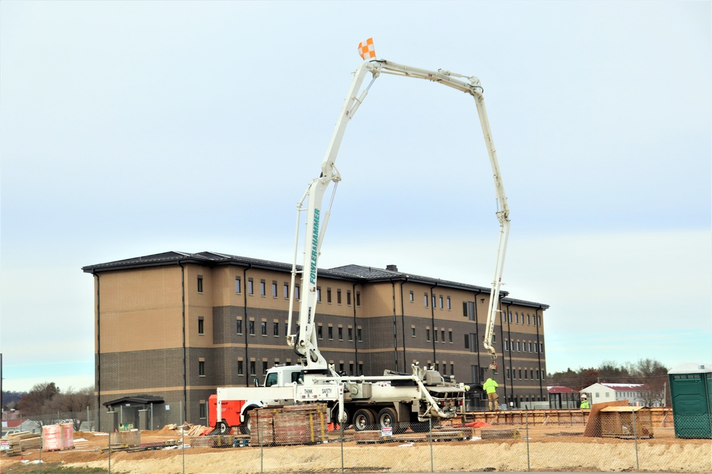 December 2023 construction operations for $28.08 million barracks project at Fort McCoy