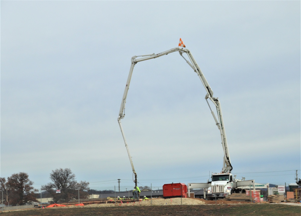 December 2023 construction operations for $28.08 million barracks project at Fort McCoy