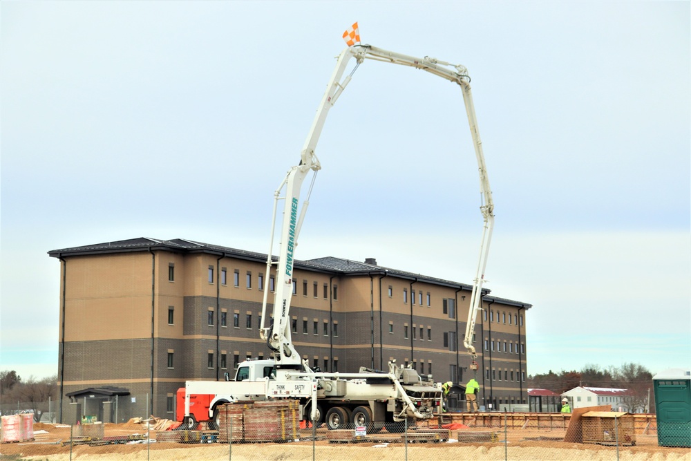 December 2023 construction operations for $28.08 million barracks project at Fort McCoy