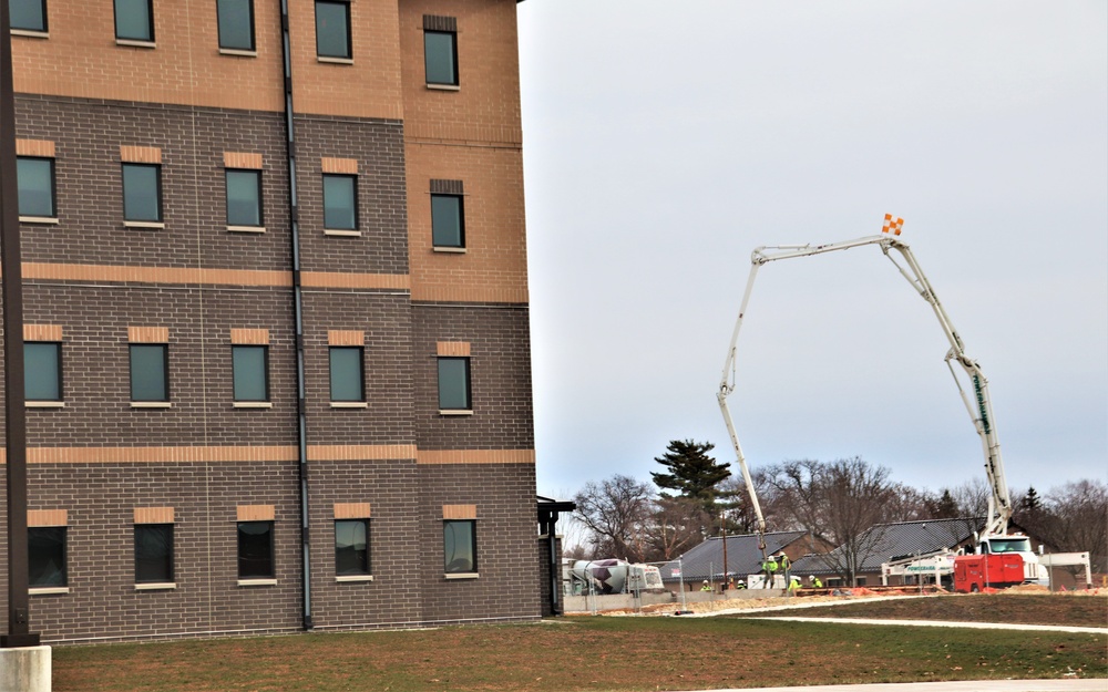 December 2023 construction operations for $28.08 million barracks project at Fort McCoy