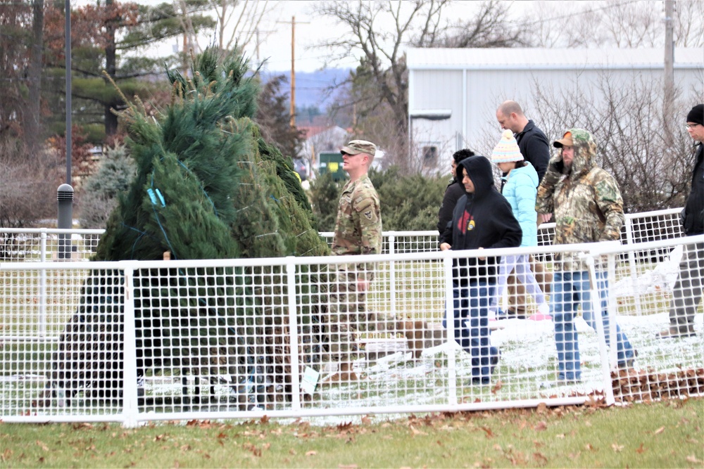 Dozens of Christmas trees donated to Fort McCoy troops during 2023 Trees for Troops event