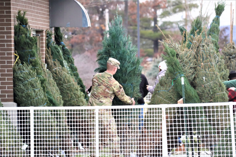 Dozens of Christmas trees donated to Fort McCoy troops during 2023 Trees for Troops event