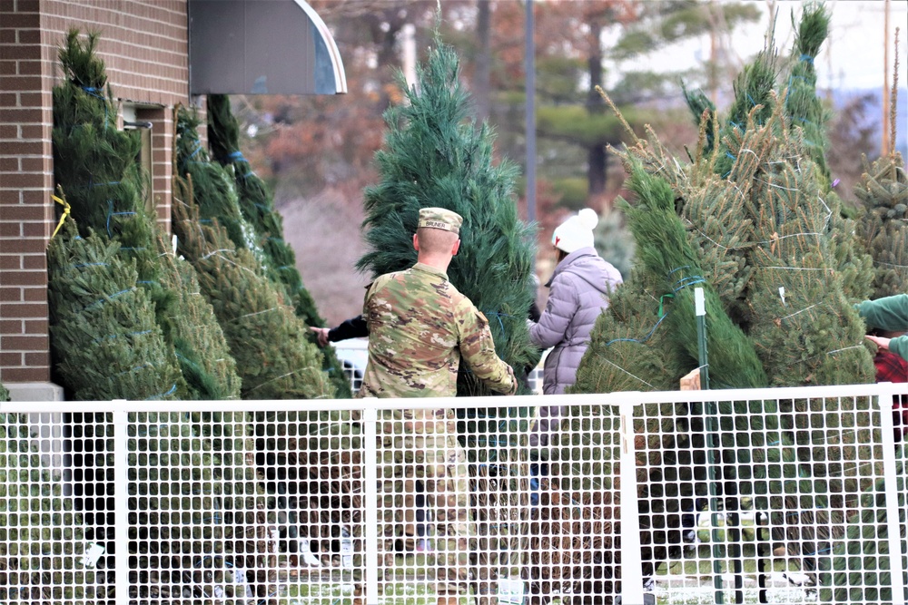 Dozens of Christmas trees donated to Fort McCoy troops during 2023 Trees for Troops event