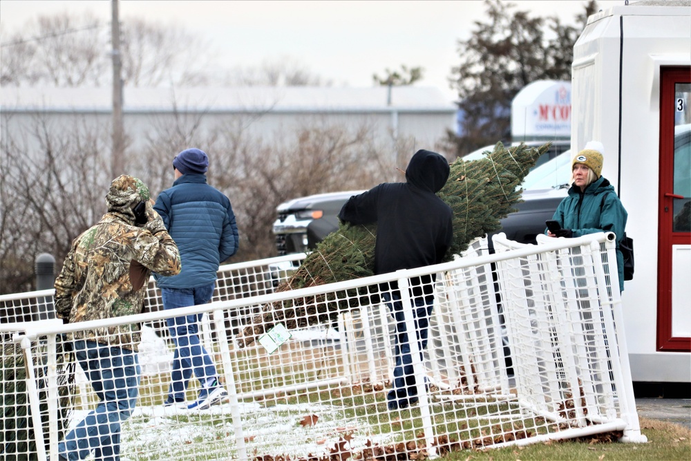 Dozens of Christmas trees donated to Fort McCoy troops during 2023 Trees for Troops event