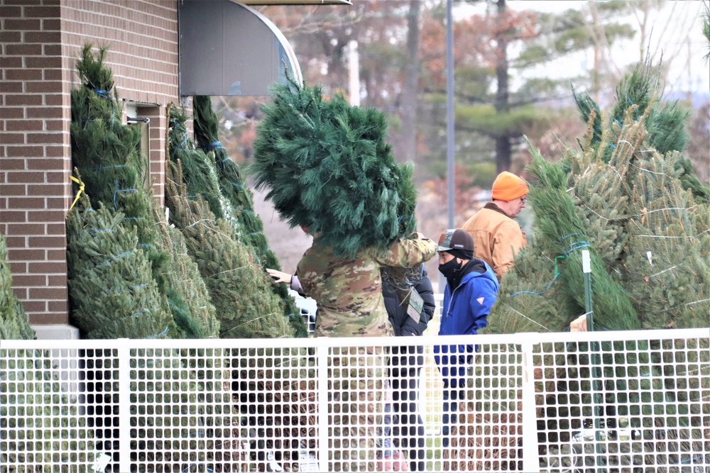 Dozens of Christmas trees donated to Fort McCoy troops during 2023 Trees for Troops event